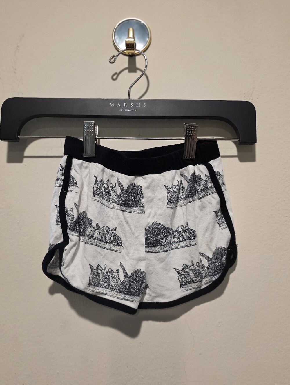 Black & White Printed Women's Lounge Shorts